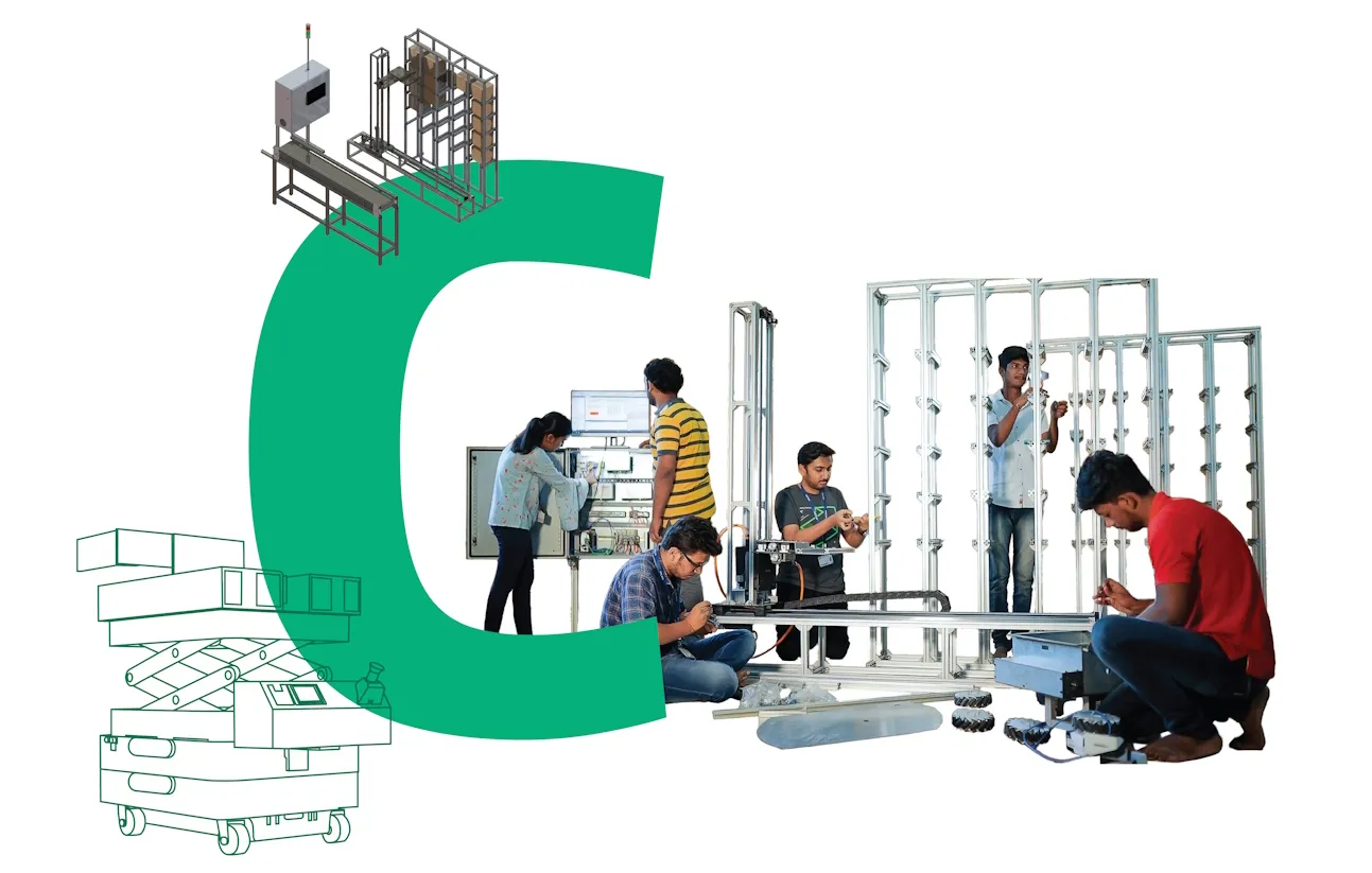 Des étudiants en ingénierie de ConnectNext travaillant sur un real world projet > La Fondation Dassault Systèmes