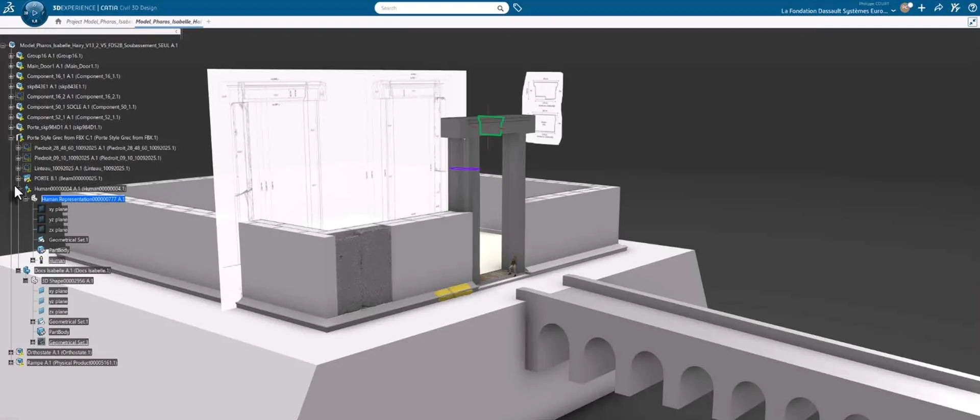 Pharos project - 3D modeling of the Alexandria Lighthouse monumental door > La Fondation Dassault Systèmes